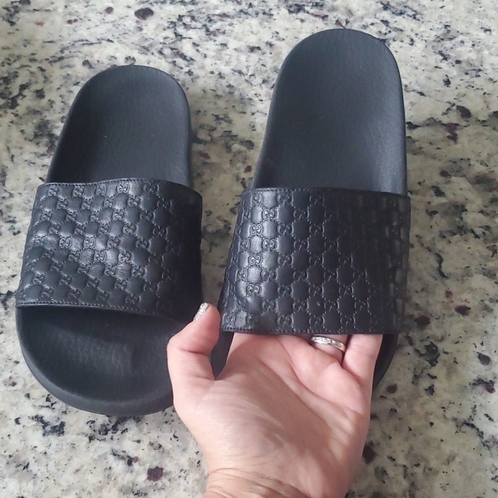 Black Gucci Sandals 38